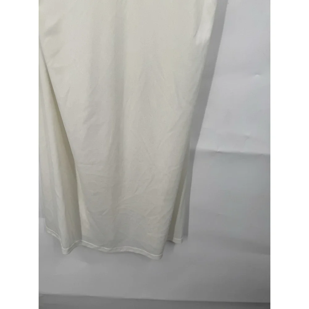 VICI‎ Slip Dress Women M Ivory Satin Midi Minimalist Coastal Fairycore Boho